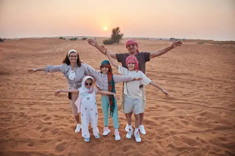 Dubai Desert Safari VIP Tour for families and private groups with luxury 4x4 transfers