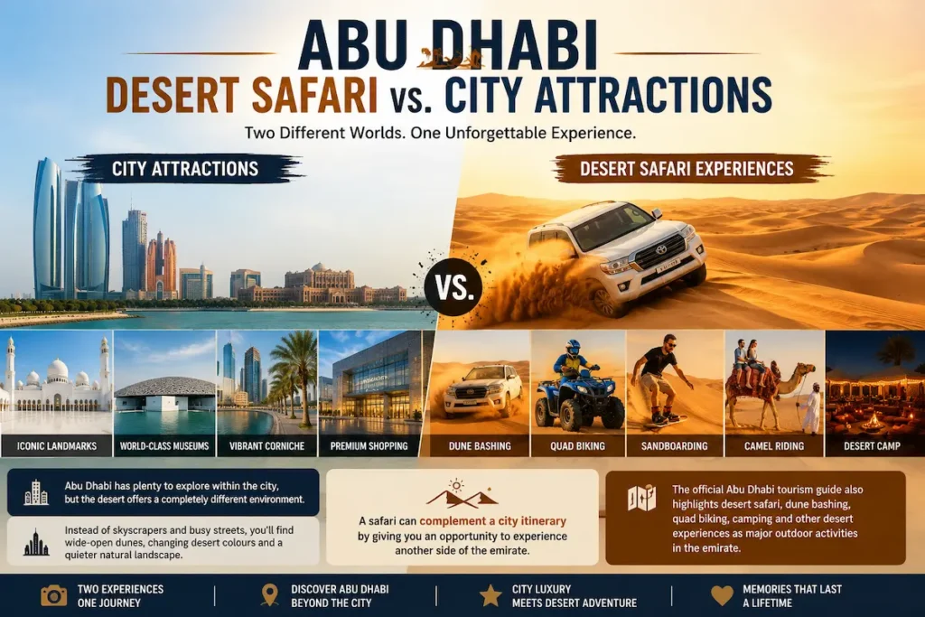 Traditional desert camp during an Abu Dhabi desert safari