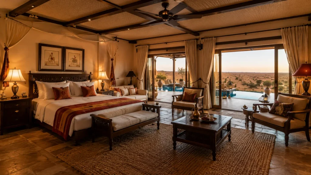 Desert landscape around Al Maha Desert Resort Dubai