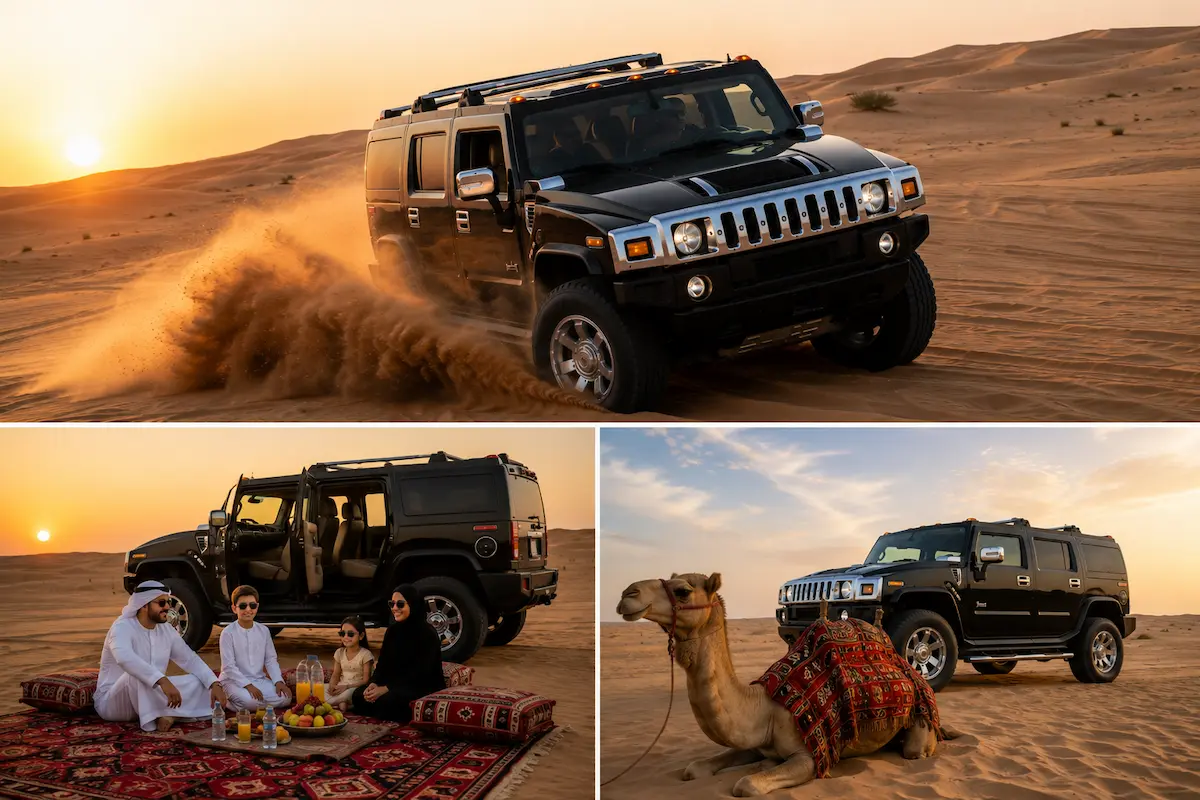 Hummer desert adventure across the Dubai dunes