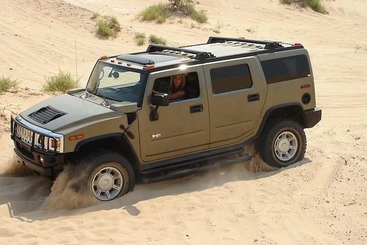 Hummer Desert Safari Dubai in the red dunes