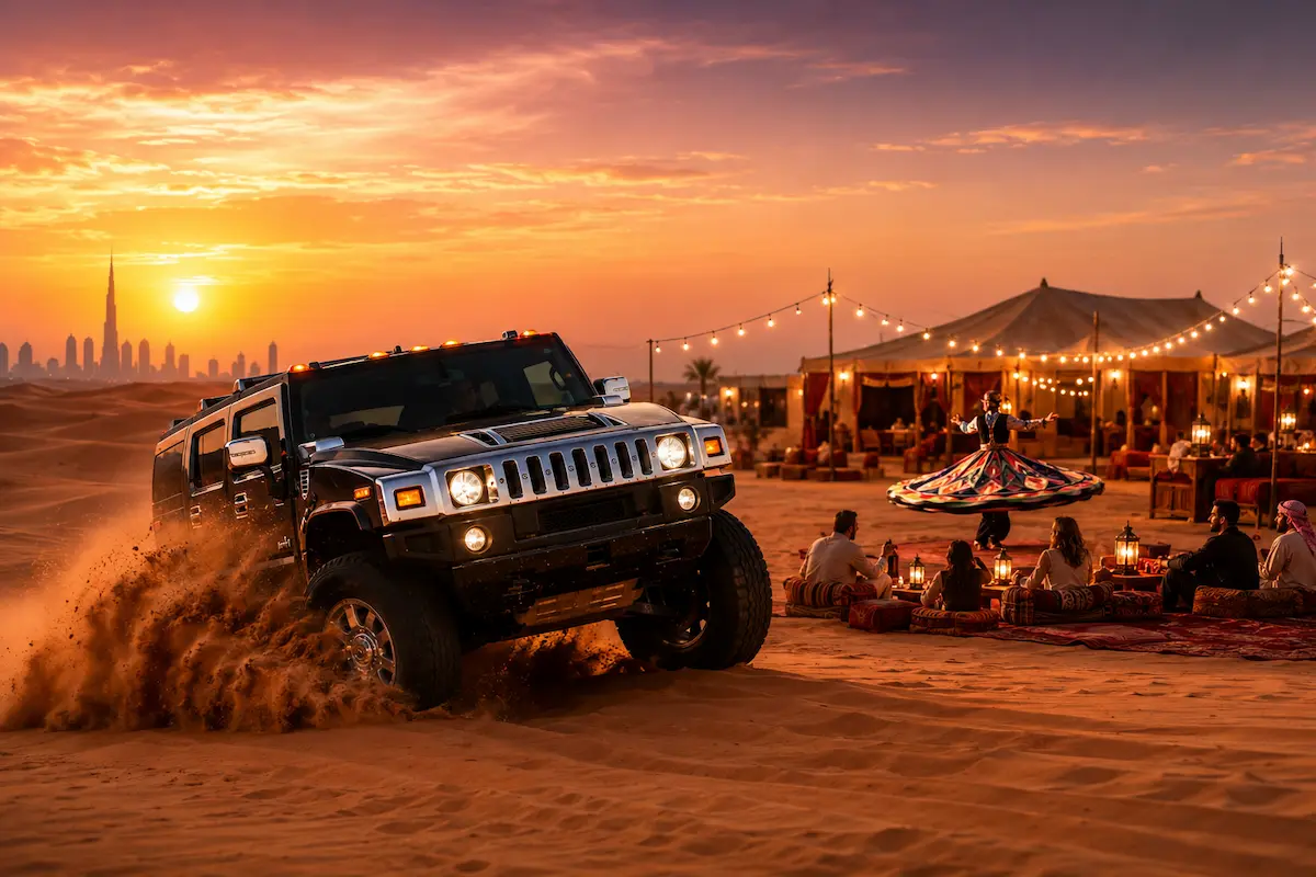Hummer safari adventure in the Dubai desert