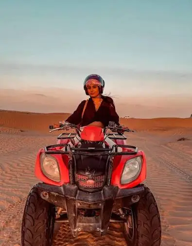 Quad bike desert tour in Dubai during the morning